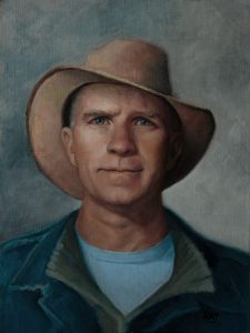 Alan Douglas Ray, "Self-Portrait 2020", 16" x 12", oil on panel
